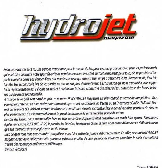 Hydrojet · juillet 2008 — Archive 2
